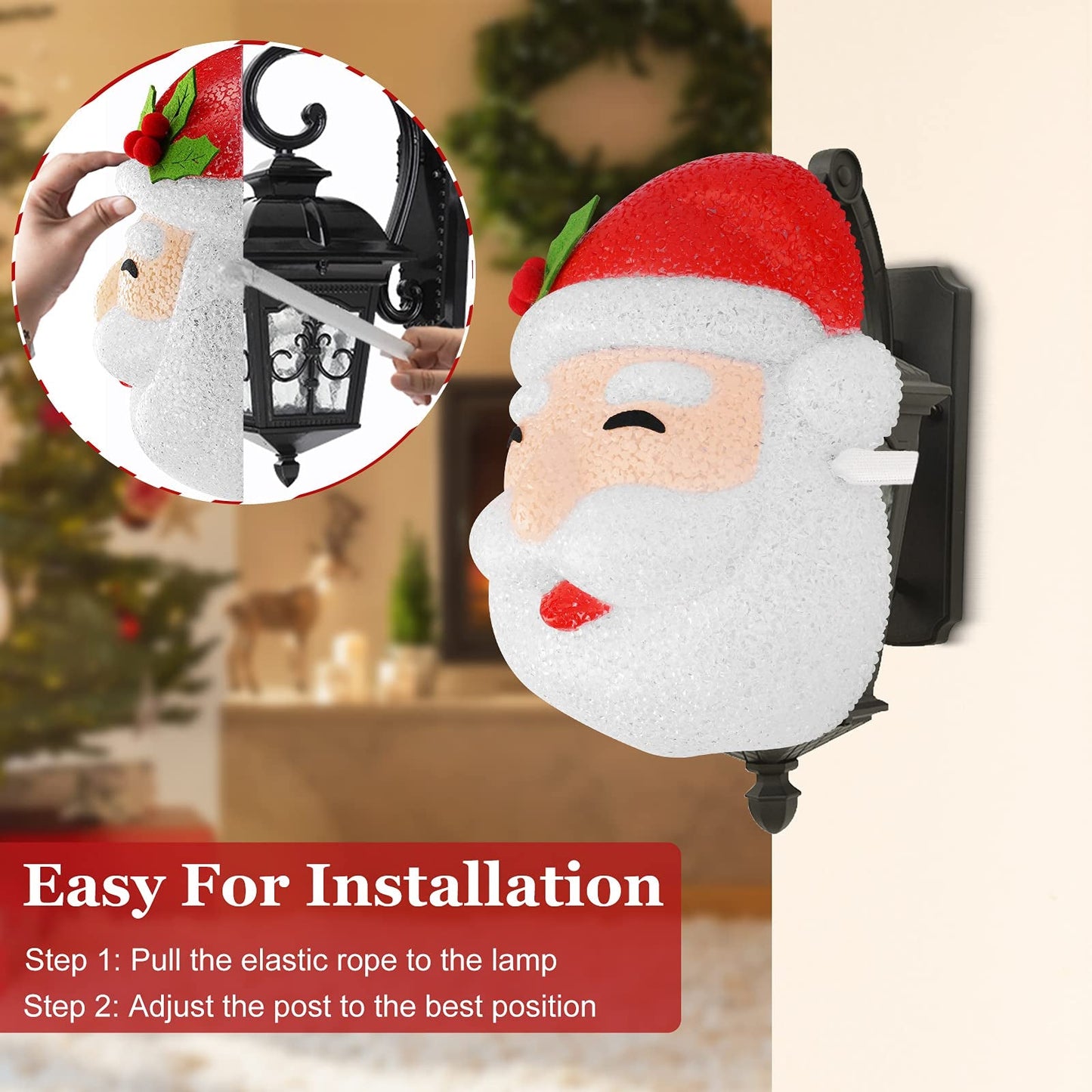 Christmas Porch Lampshade Snowman Santa Claus